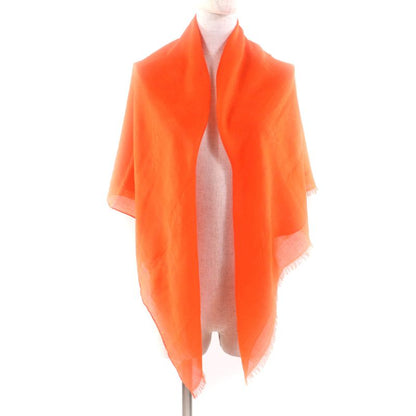 Hermes Carré 110 Cashmere Silk-blend Jacquard Serie Fringed Scarf Orange With