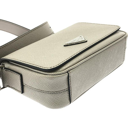 Prada Triangle Logo Saffiano Leather Shoulder Bag - Men's