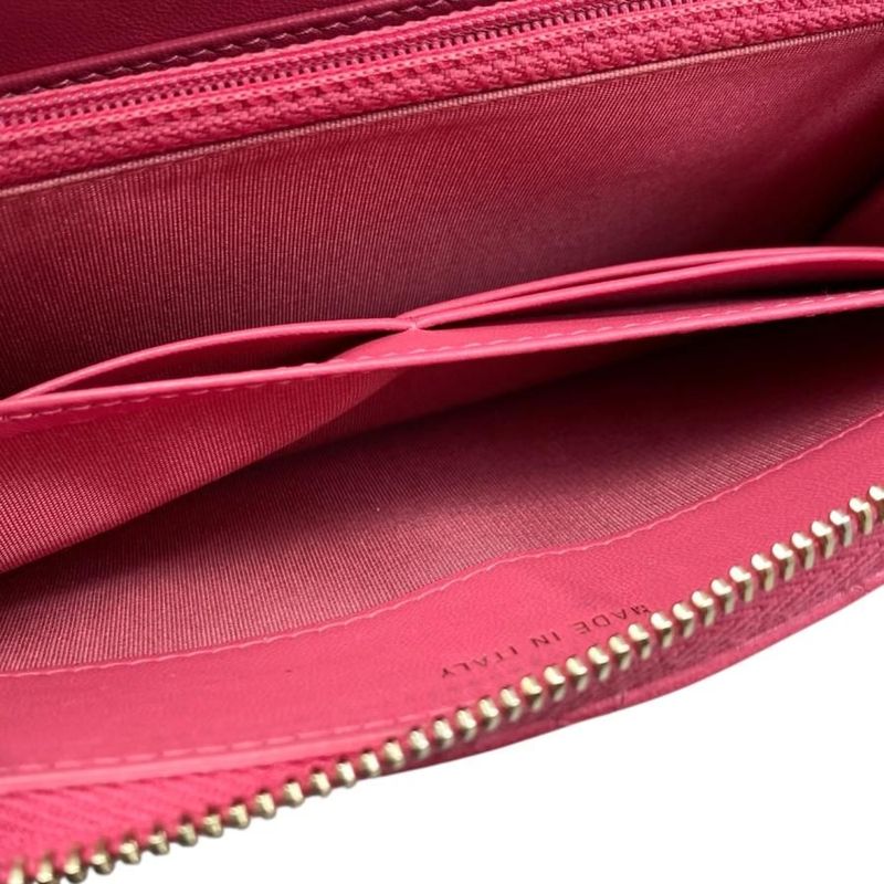 Chanel Long Wallet Long Zip Round Wallet Ap1590 Matelasse Lambskin Coco Mark