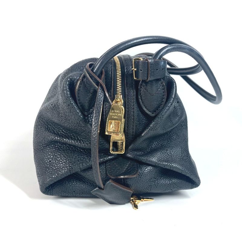 Louis Vuitton Shoulder Bag Galatea PM M93814 Monogram Mahina Leather Noir Black