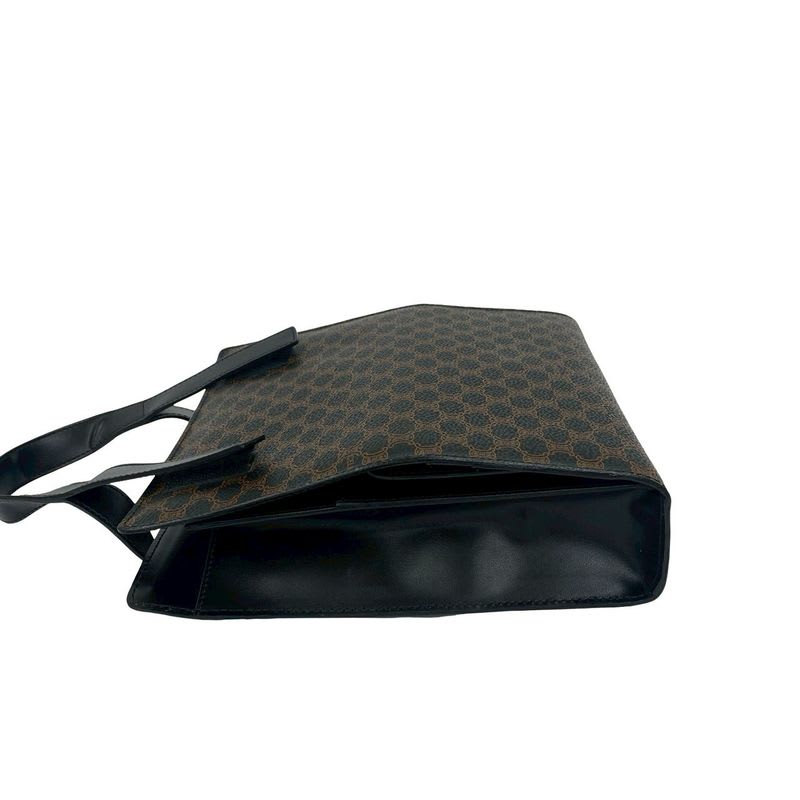 Celine Vintage Macadam Blason Pattern Leather Handbag Mini Tote
