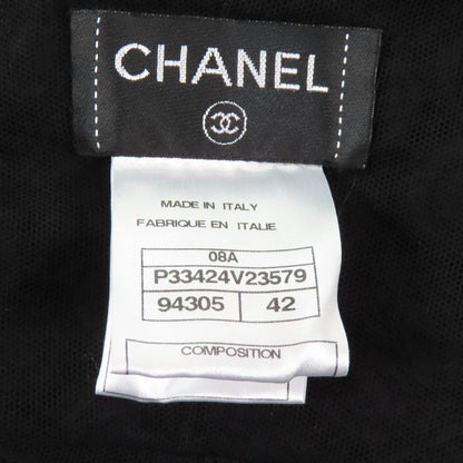 CHANEL 08A P33424 Little Black Dress With Crown Coco Buttons Coco Mark Embroider
