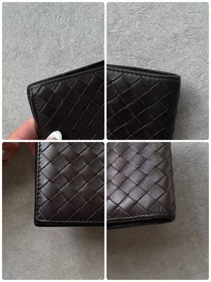 Bottega Veneta Bifold Wallet Intrecciato Calf Leather Brown Bifold Wallet Men