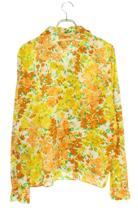 Prada 25SS Ucn600 Flower Print Cotton Long Sleeve Shirt Men's L
