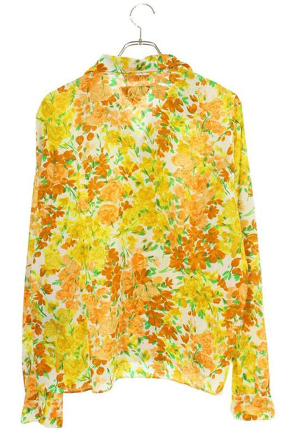 Prada 25SS Ucn600 Flower Print Cotton Long Sleeve Shirt Men's L