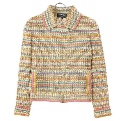 Chanel Multicolor Knit Riders Jacket P55716k07317 Mix 36