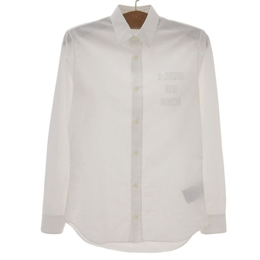 Dior 2019 Item Sequin Embellished White Dress Shirt 37 Men's M Shirt