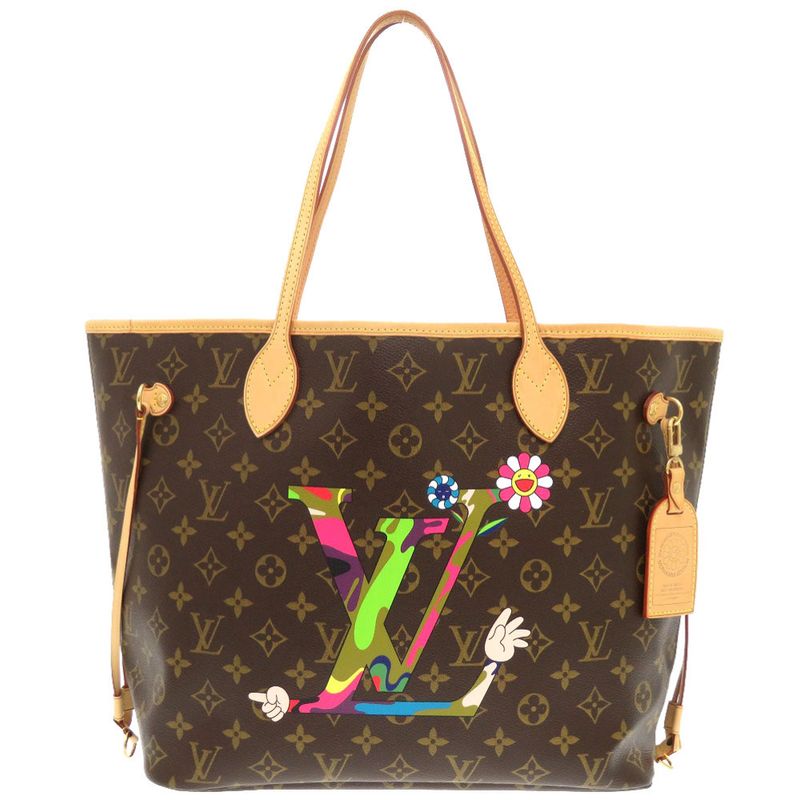 Louis Vuitton Neverfull MM Monogram Hand MOCA Limited M95560 Tote Bag Designed