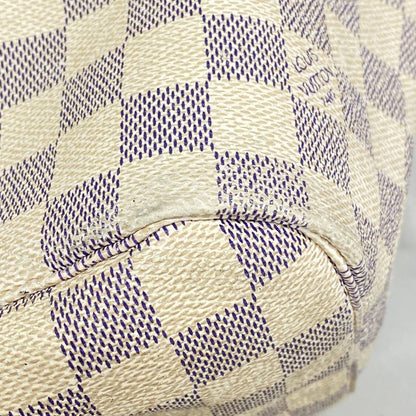 Louis Vuitton Tote Bag Damier Azure Neverfull MM N51107 White Ladies