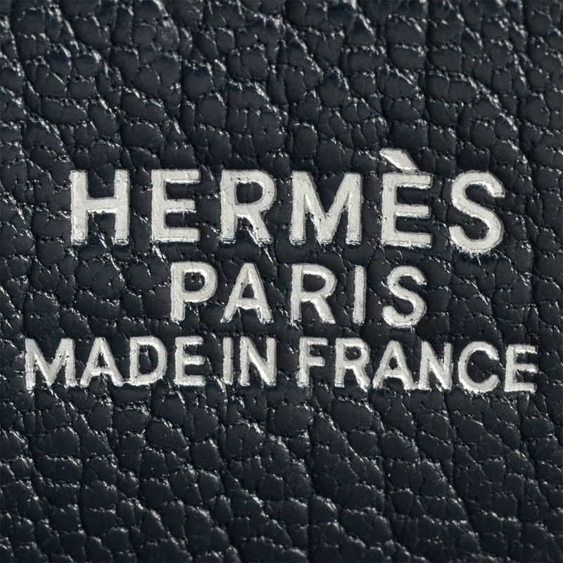Hermes Escapada Tote Bag Fjord □C Engraved Navy Silver Hardware