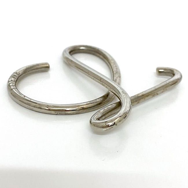 Loewe Key Ring Ec21965 Silver Anagram Metal