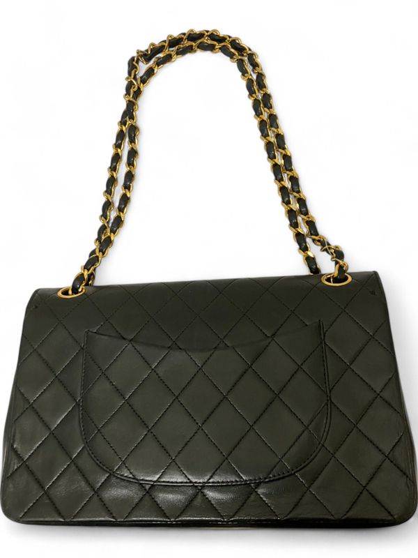 Chanel 0693053 Double Chain Double Flap Lambskin Matelasse Shoulder Bag Women