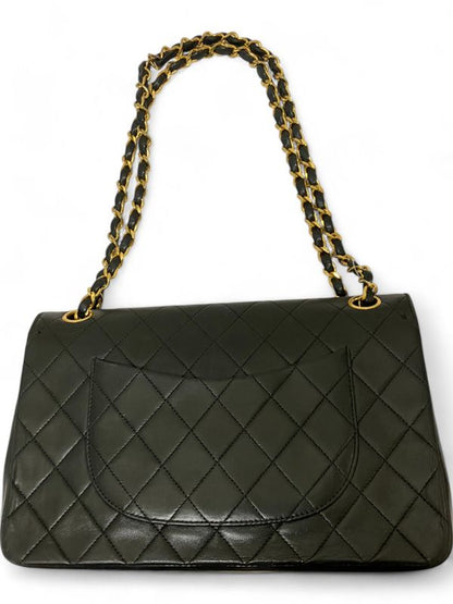 Chanel 0693053 Double Chain Double Flap Lambskin Matelasse Shoulder Bag Women