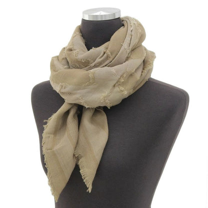 Tagged Christian Dior Item 2020 100% Cotton Logo Embroidery Shawl Long Scarf