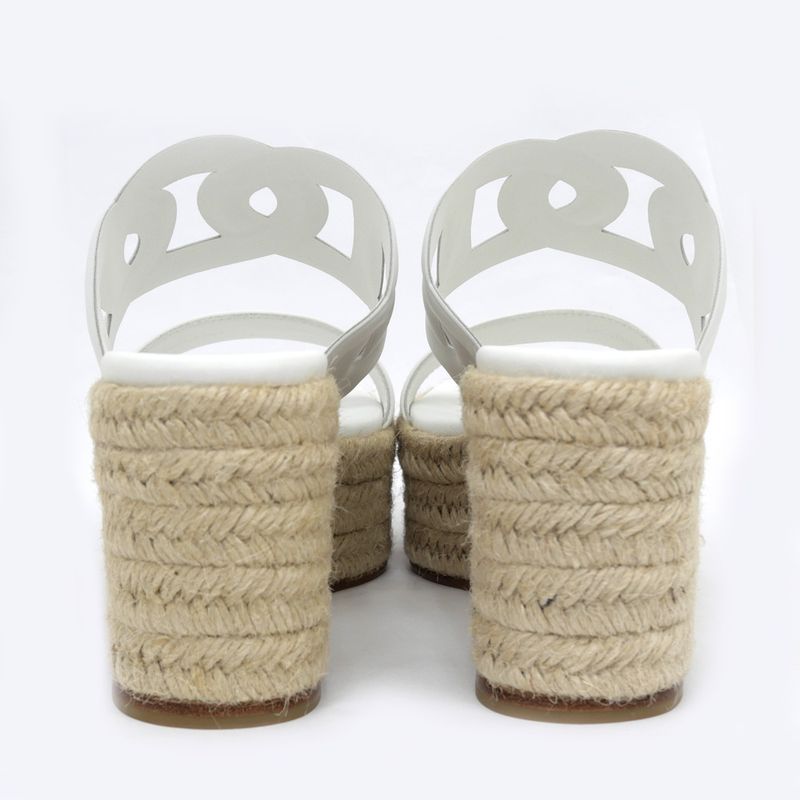 Hermes Espadrille Itea 30 Sandals Size 39 25cm (9.84in) White Thick