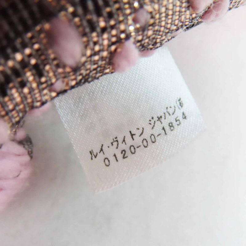 Louis Vuitton M70466 Echarpe Logomania Shine Wool Silk Rose Ballerine Fringed