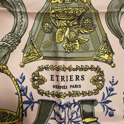 Hermes Scarf - Pink X Light Grey X Multi Etriers