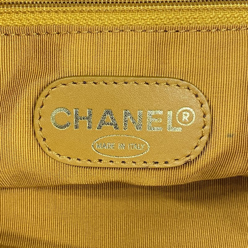 Chanel Tote Bag Caviar Skin Orange Gold Hardware Women
