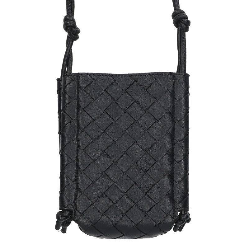 Bottega Veneta Minizanotto Intrecciato Leather Shoulder Bag Men's