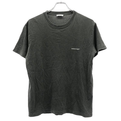 Balenciaga Small Fit Logo Print T-Shirt 556107 Tyk28 Charcoal L