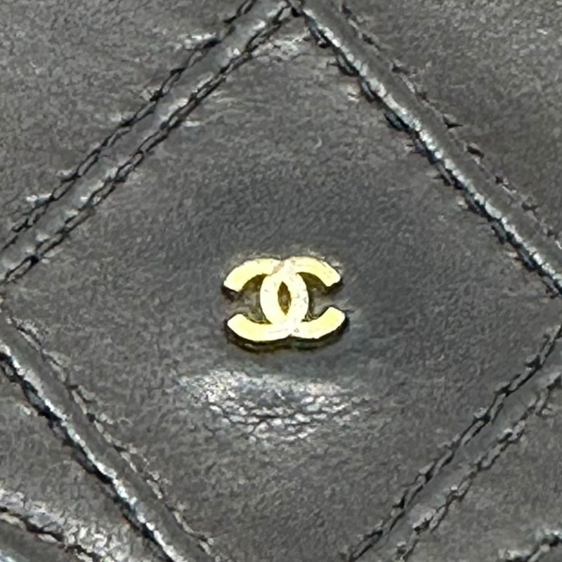 Chanel 90's Coco Mark Matelassé Lambskin Coin Case Coco Mark Matelasse Lambskin