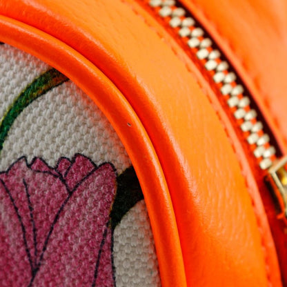 Gucci GG Flora Floral 550147 Canvas And Leather Orange Ladies Shoulder Bag