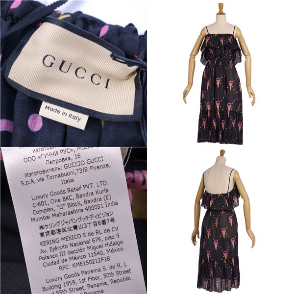 Gucci Dress Sleeveless 730392 Total Pattern Cotto