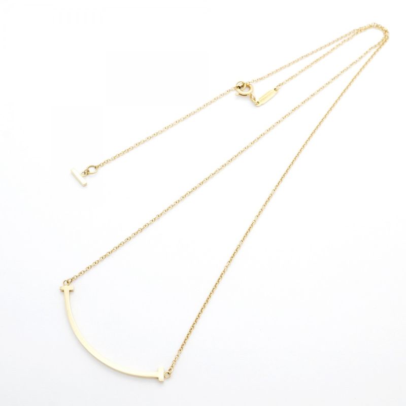 Tiffany & Co Necklace T-smile Small 18K Yellow Gold Yellow Gold Ladies