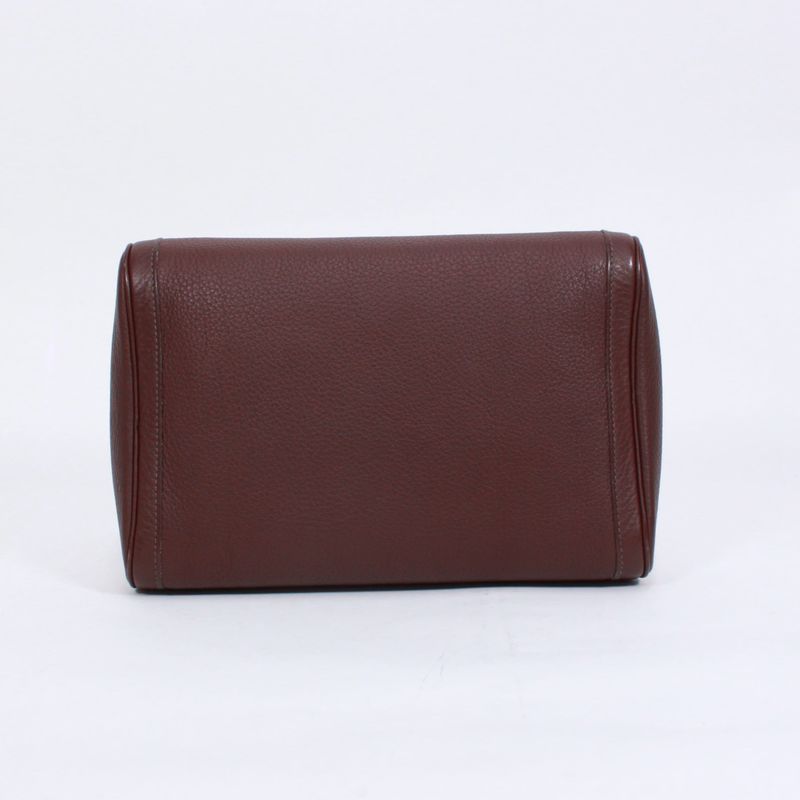 Hermes Equi Havana Taurillon Leather Brown Clutch Bag Gold