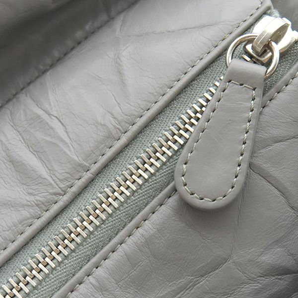 Chanel Tote Bag Ultra Stitch Lambskin Gray Silver Hardware Chain Shoulder Coco