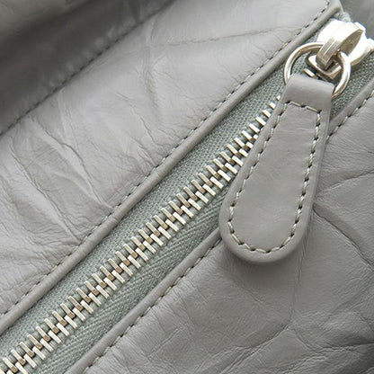 Chanel Tote Bag Ultra Stitch Lambskin Gray Silver Hardware Chain Shoulder Coco