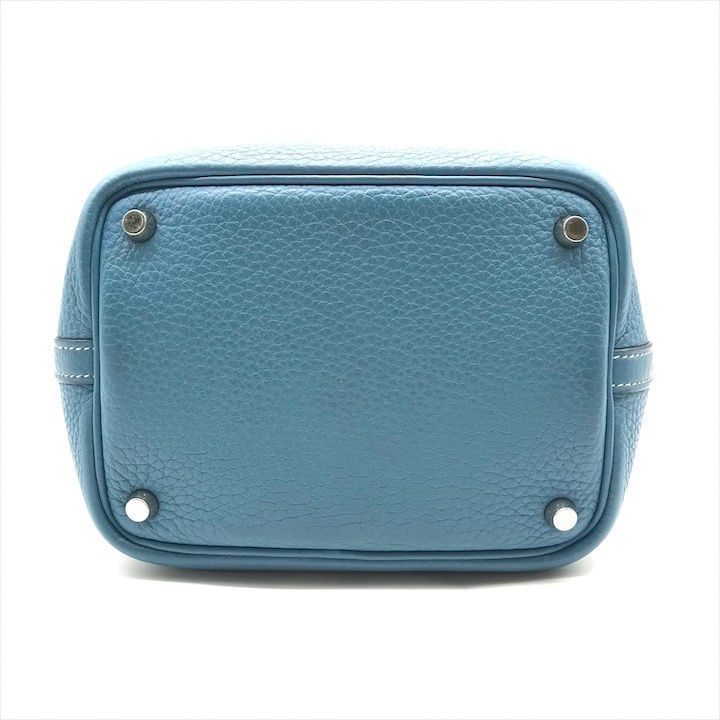 Hermes Picotin Blue Jean Hand Bag Leatheed Bag Jeans