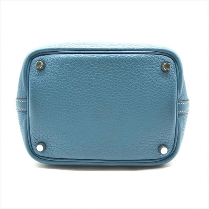 Hermes Picotin Blue Jean Hand Bag Leatheed Bag Jeans