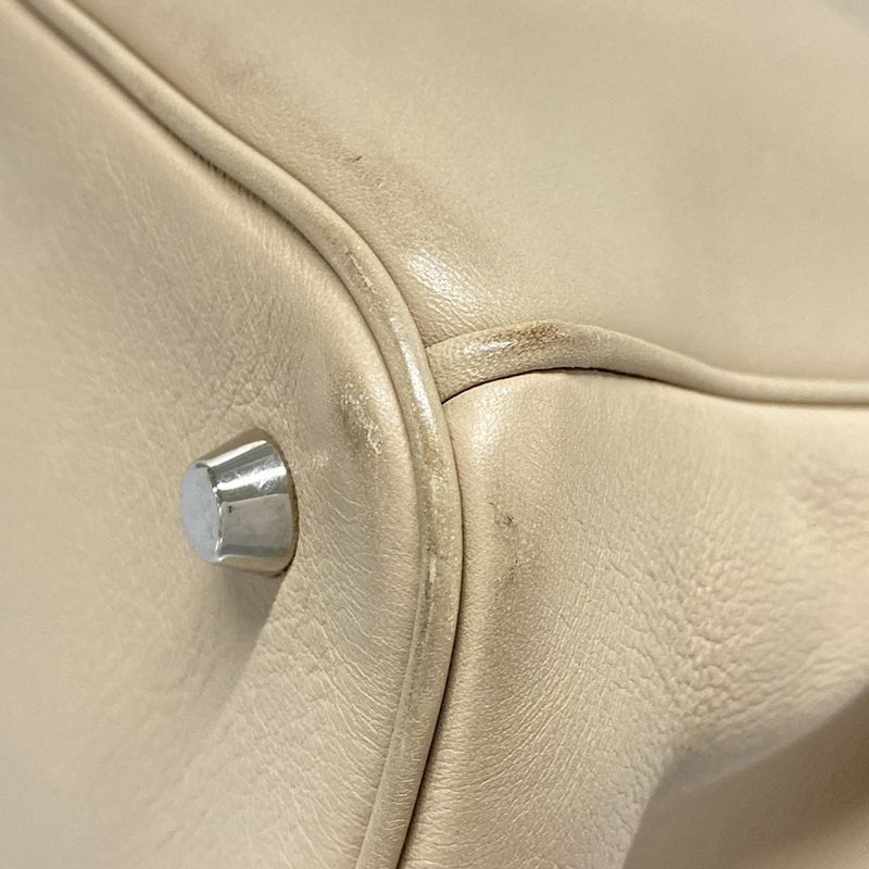 Dior/christian Dior Tote Bag Diorissimo Grey Beige Leather