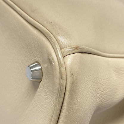 Dior/christian Dior Tote Bag Diorissimo Grey Beige Leather