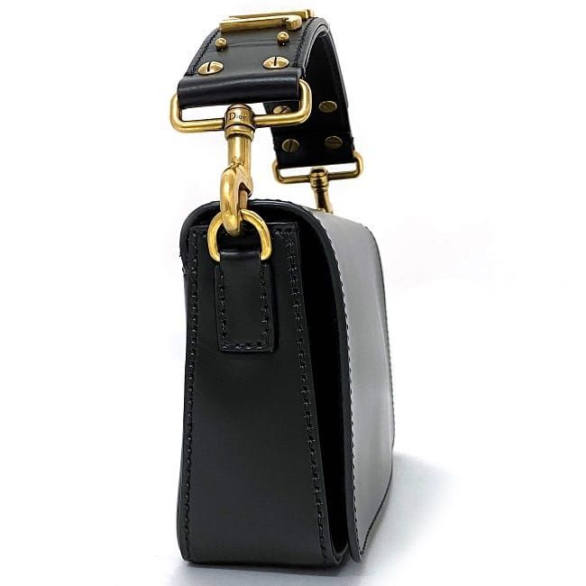 Christian Dior Clutch Bag Black Gold Jadior