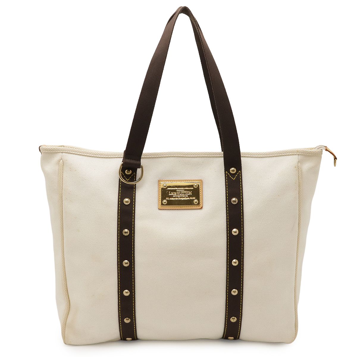 Louis Vuitton Antigua Line Cabas GM Tote Bag Shoulder Bag Studded Canvas Beige