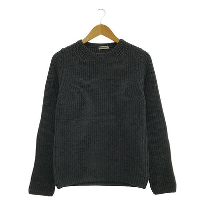 Prada Sport | Wool Ribbed Elbow Patch Knit | 46 | Charcoal Gray | Men's