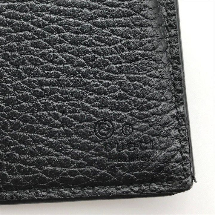 Gucci Inter Locking Leather Bifold Wallet Black