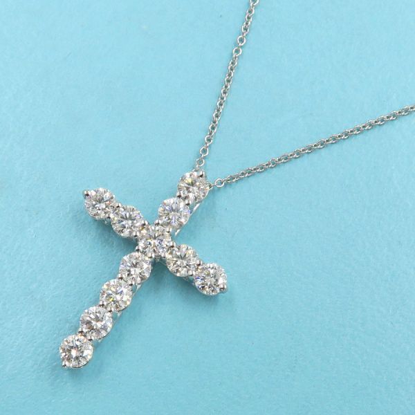 Tiffany & Co Diamond Cross Necklace / Large