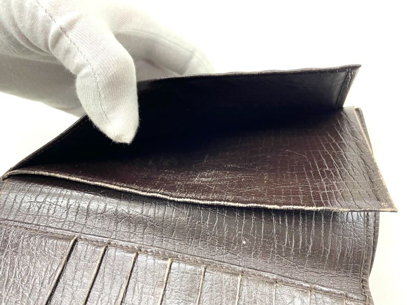 Gucci Interlocking G Logo Leather Long Wallet Billfold 124575 Black Made In