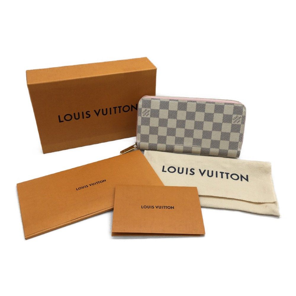 Louis Vuitton Zippy Wallet Damier Azur Rose Ballerine