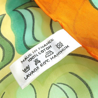 Hermes Pareo Sun Motif 100% Cotton Orange Large Shawl With Box Hermes