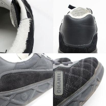 Chanel Sneakers - Low Cut Black Notation Size 41 Equivalent To 25.5cm