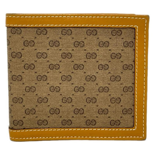 Gucci Bifold Wallet Old Gucci Micro GG Brown And Light Brown Leather