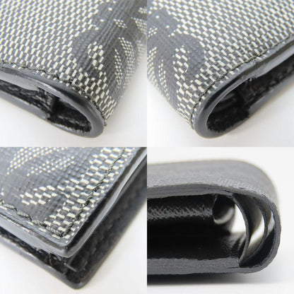 Loewe Bifold Wallet Anagram Leather PVC Gray Black Card Total Billfold Men Loewe