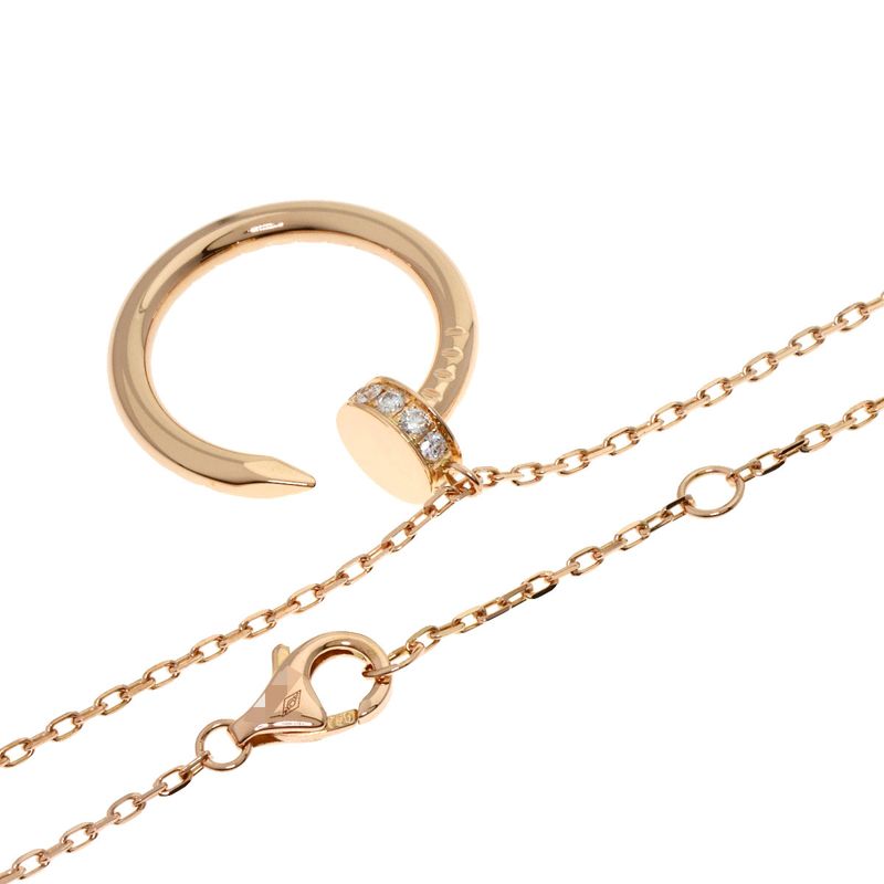 Cartier Juste Un Clou Diamond Necklace 18K Pink Gold Ladies