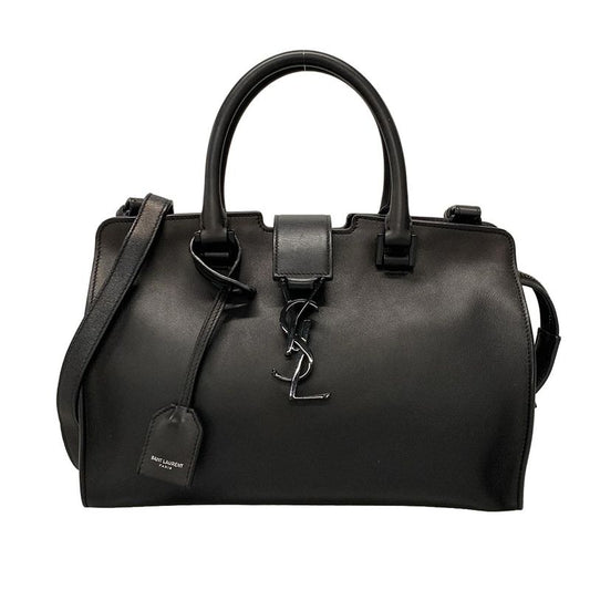 Saint Laurent Paris Handbag Baby Monogram Cabas Su 400914 Black Leather