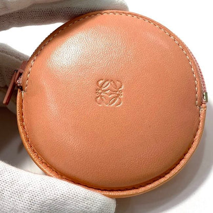 Loewe Coin Case Pink Anagram Excellent Condition Coin Purse Leather Preowned L26