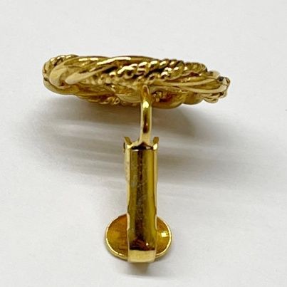 Chanel Earring Cocomark Vintage Round Plated Cocomark Old Product
